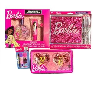 Barbie 4 Piece MakeUp/Beauty Bundle Everything Brand New In Original Packages.